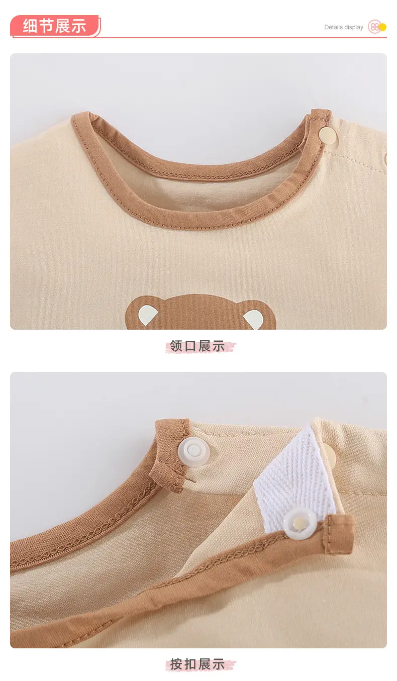Kids Bear Print Shorts Set Summer Cotton Shorts T-Shirt — feature 13