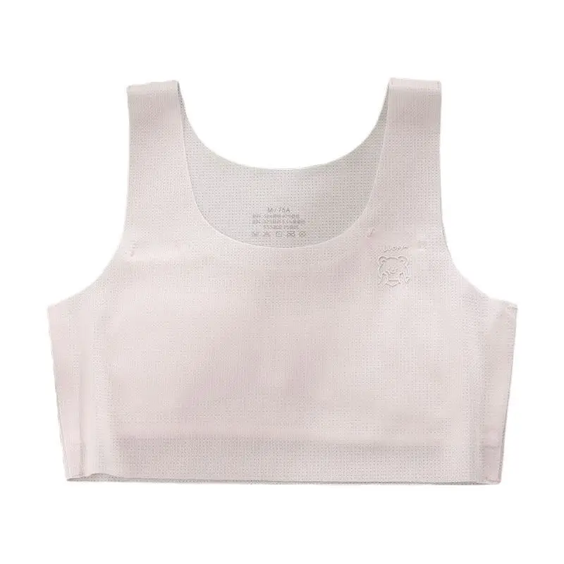 Seamless Girls Underwear Students Junior High School Students Small Vest 9-15 Years Old Developmental Girls Children Summer Thin Bra