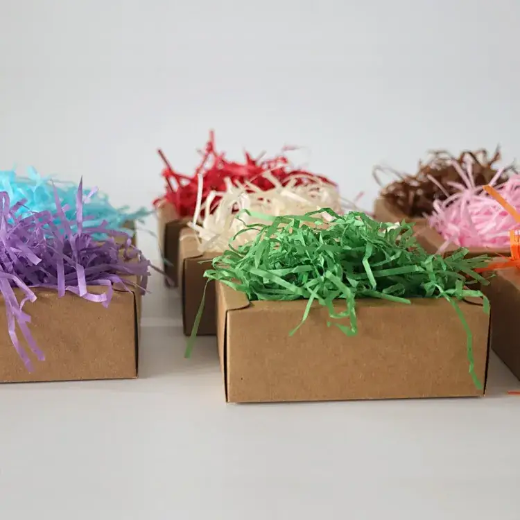 Factory Spot Raffa Grass Shredded Paper Silk Wedding Candy Gift Box - Image 3