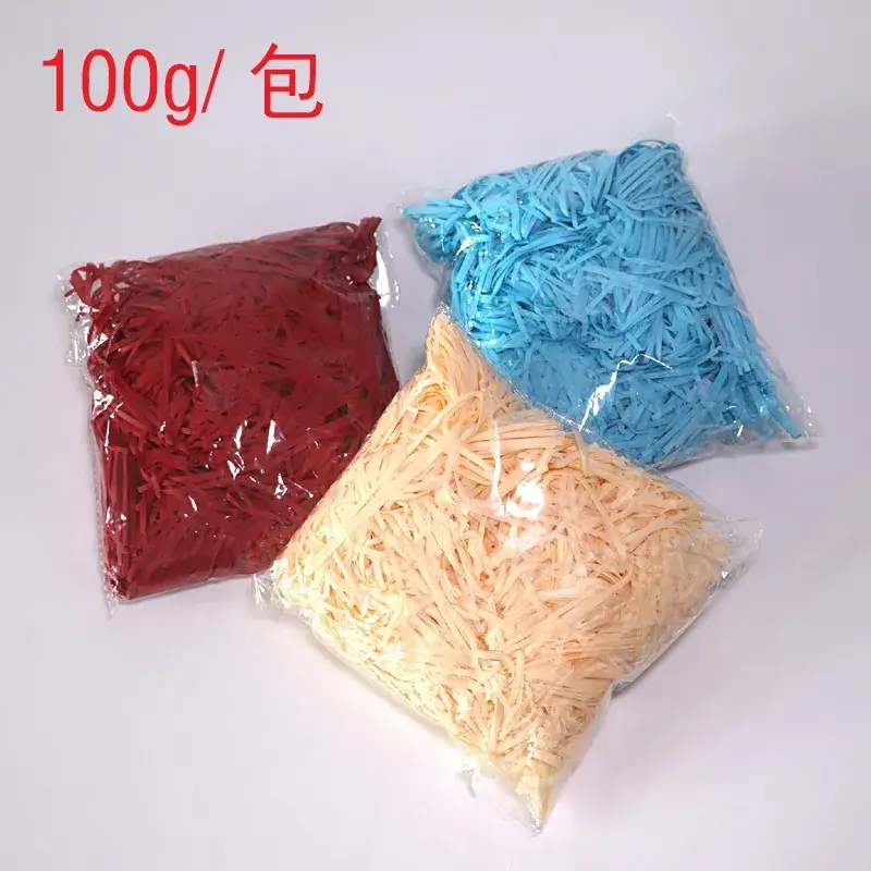 Factory Spot Raffa Grass Shredded Paper Silk Wedding Candy Gift Box - Image 4