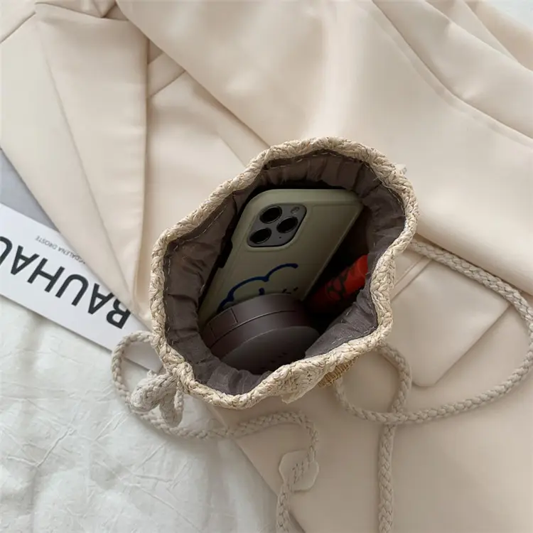 White Knitted Crossbody Bag for Women 2026 Summer - Image 6