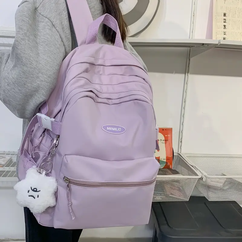 Black New Schoolbag for Girls Large Capacity Campus Backpack - Image 9