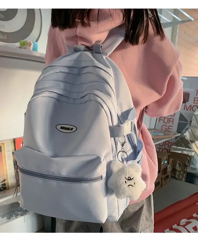Black New Schoolbag for Girls Large Capacity Campus Backpack — feature 11