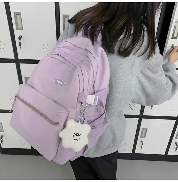 Black New Schoolbag for Girls Large Capacity Campus Backpack — feature 16