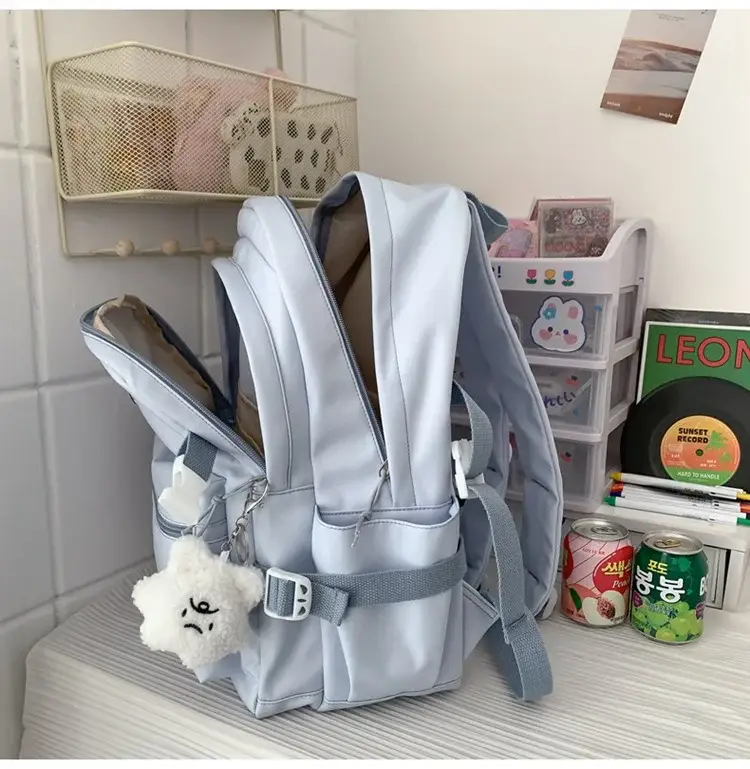 Black New Schoolbag for Girls Large Capacity Campus Backpack — feature 24