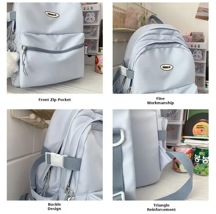 Black New Schoolbag for Girls Large Capacity Campus Backpack — feature 27