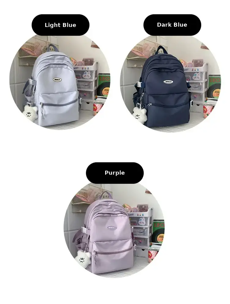 Black New Schoolbag for Girls Large Capacity Campus Backpack — feature 9