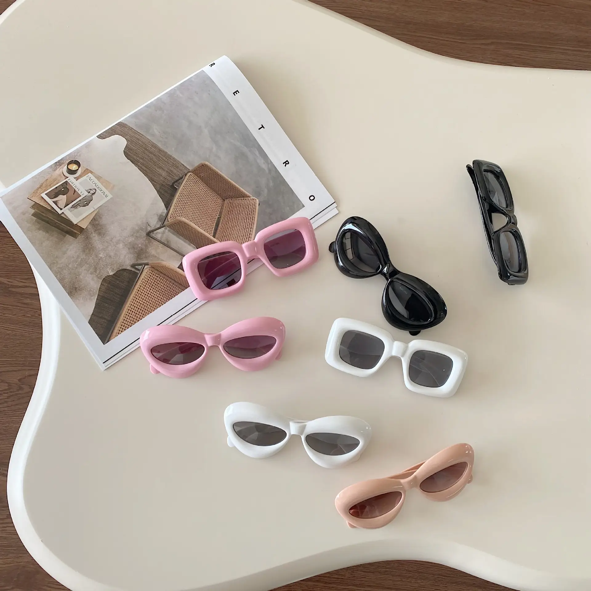 Pink Futuristic Sunglasses for Boys Girls Korea — feature 10
