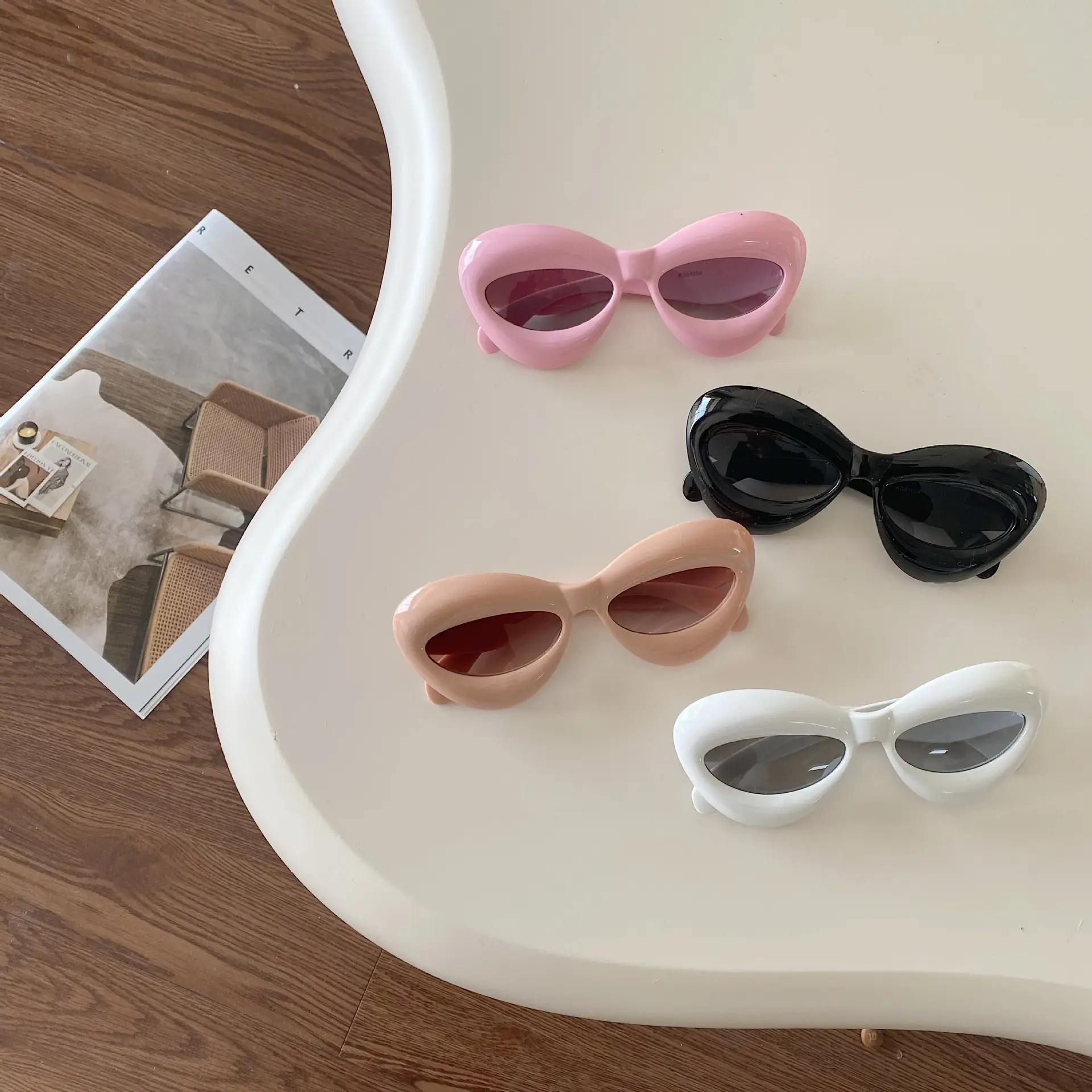 Pink Futuristic Sunglasses for Boys Girls Korea — feature 2