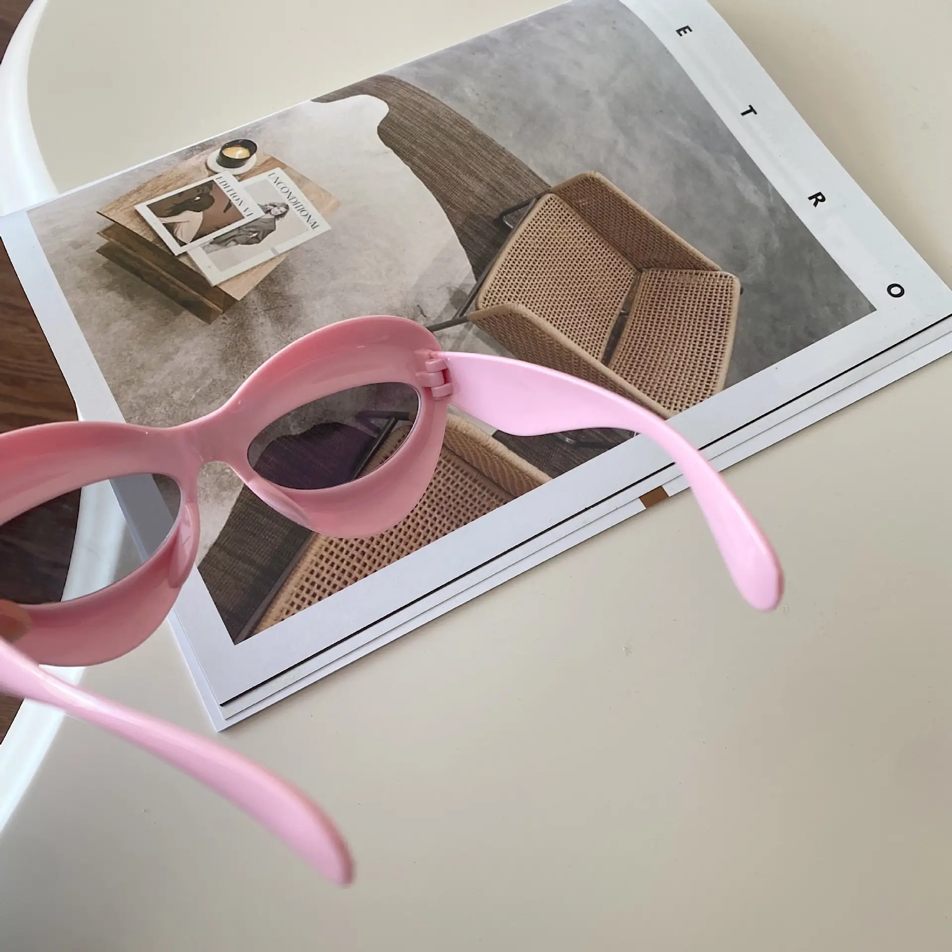 Pink Futuristic Sunglasses for Boys Girls Korea — feature 6