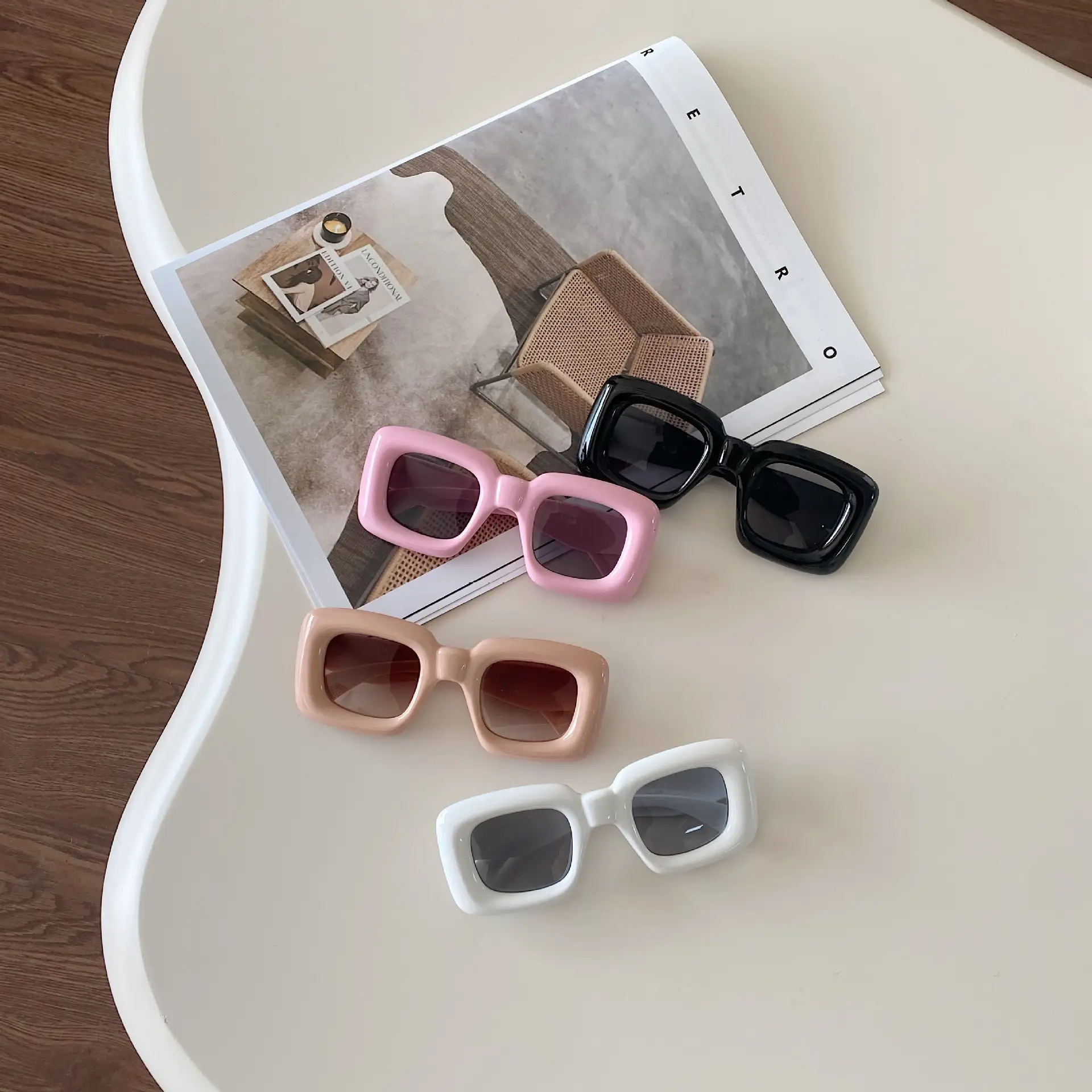 Pink Futuristic Sunglasses for Boys Girls Korea — feature 7
