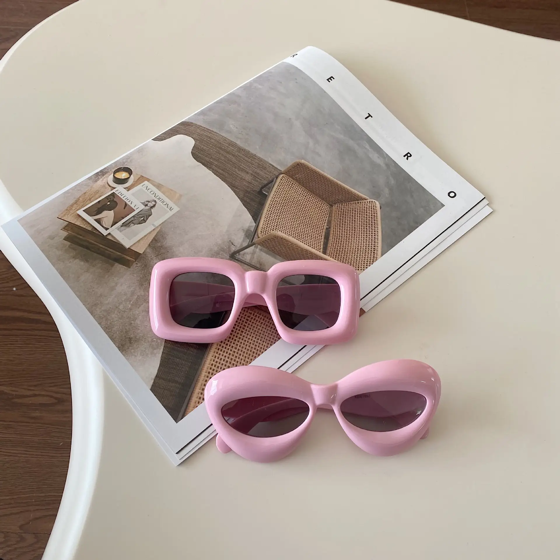 Pink Futuristic Sunglasses for Boys Girls Korea — feature 9