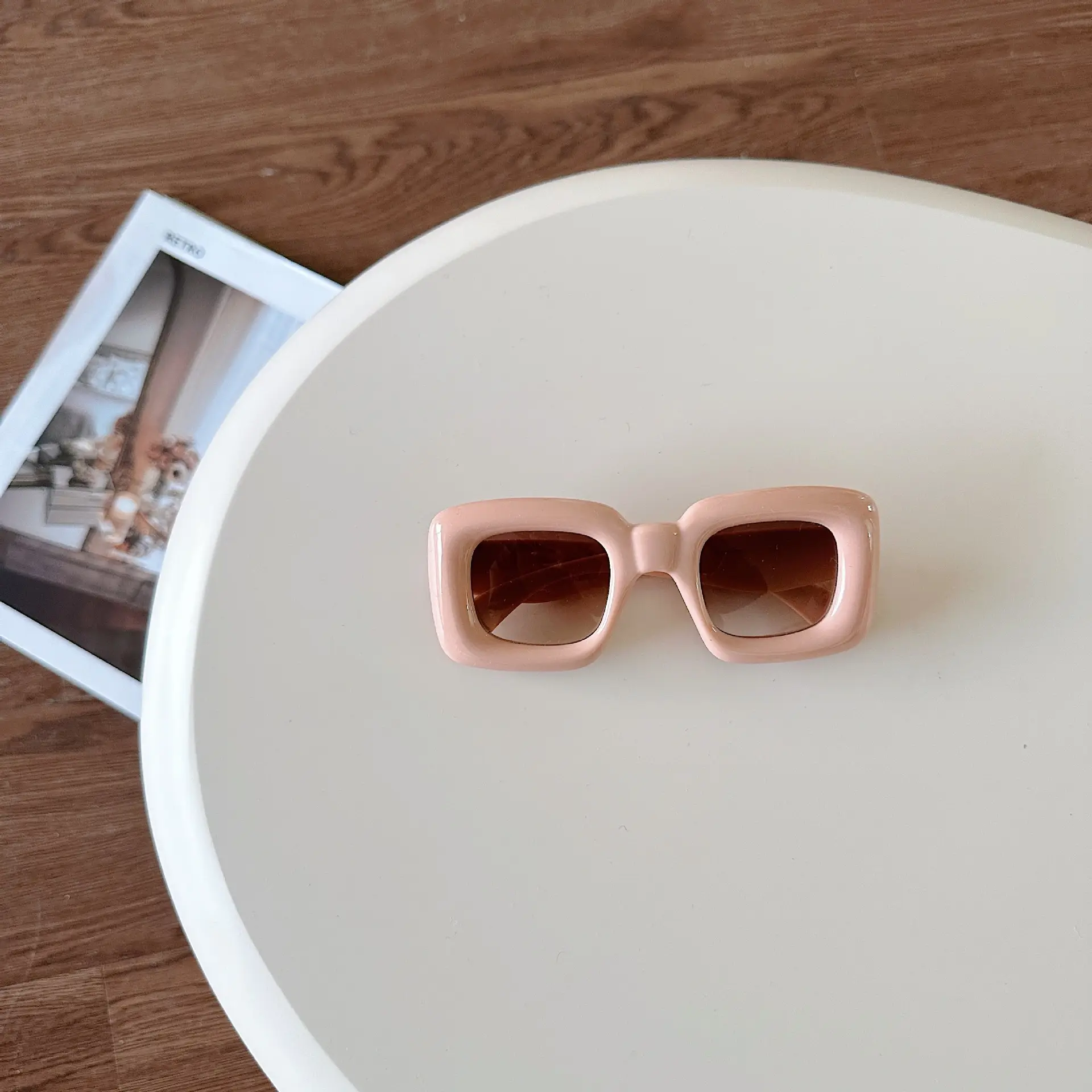 Pink Futuristic Sunglasses for Boys Girls Korea