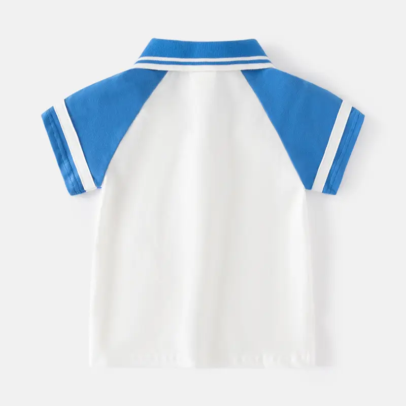 Boys Red White Polo T-Shirt Summer Korean Children's Clothing Wholesale