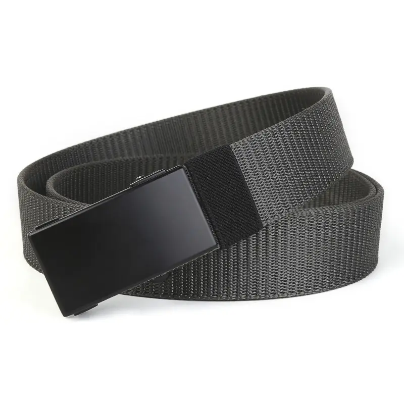 Men's Gold Nylon Belt with Automatic Buckle - Image 6