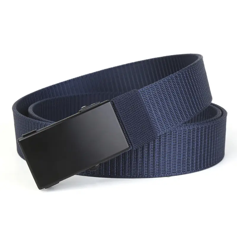Men's Gold Nylon Belt with Automatic Buckle - Image 5