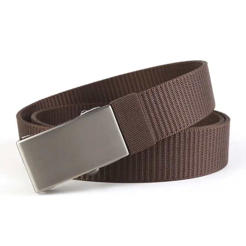 Men's Gold Nylon Belt with Automatic Buckle - Image 11