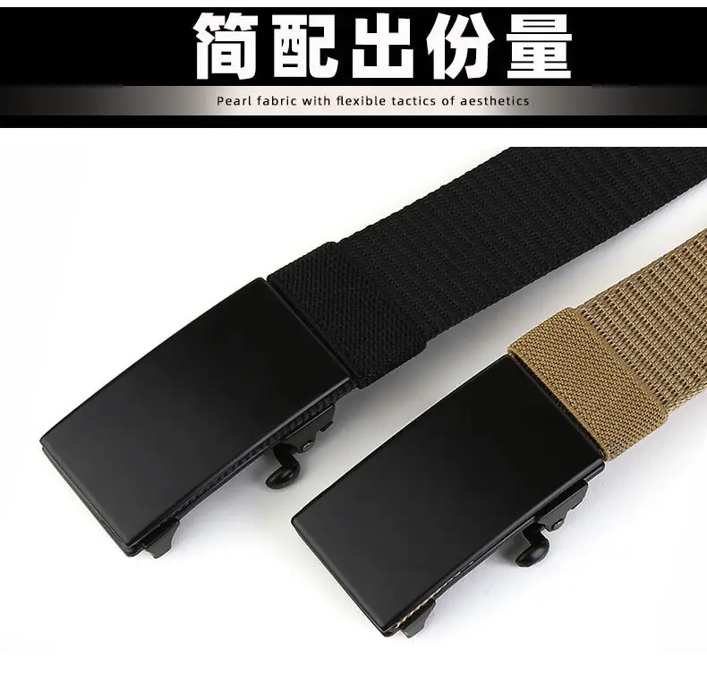 Men's Gold Nylon Belt with Automatic Buckle β feature 3