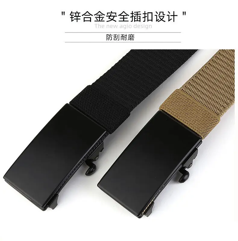 Men's Gold Nylon Belt with Automatic Buckle β feature 9