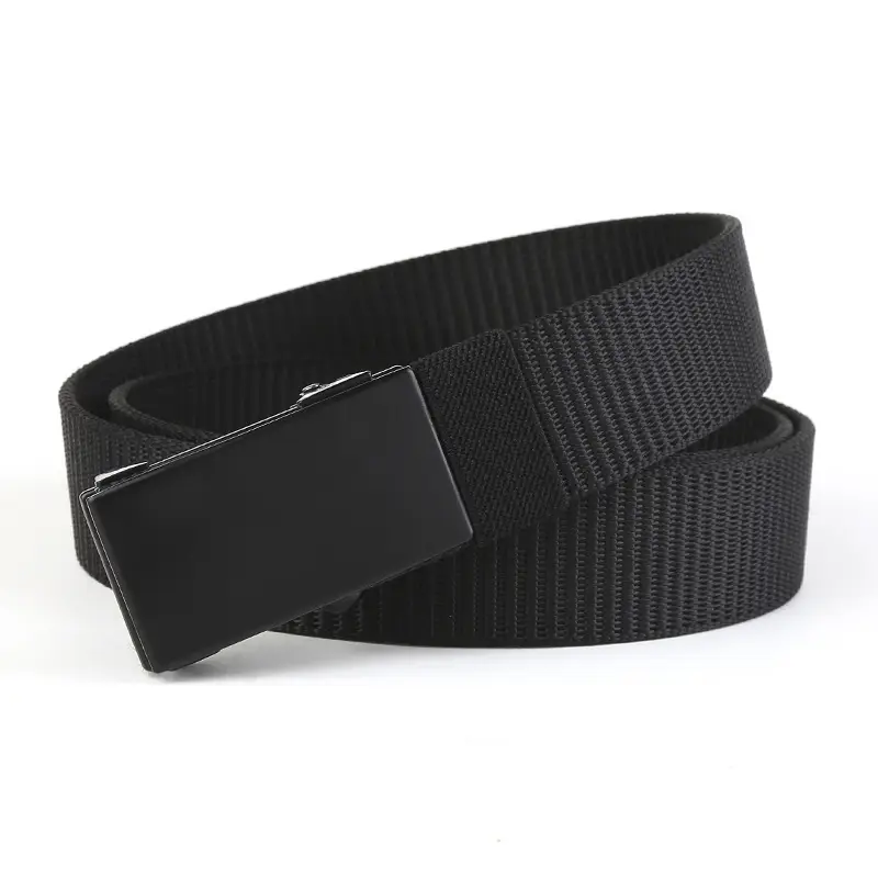 Men's Gold Nylon Belt with Automatic Buckle