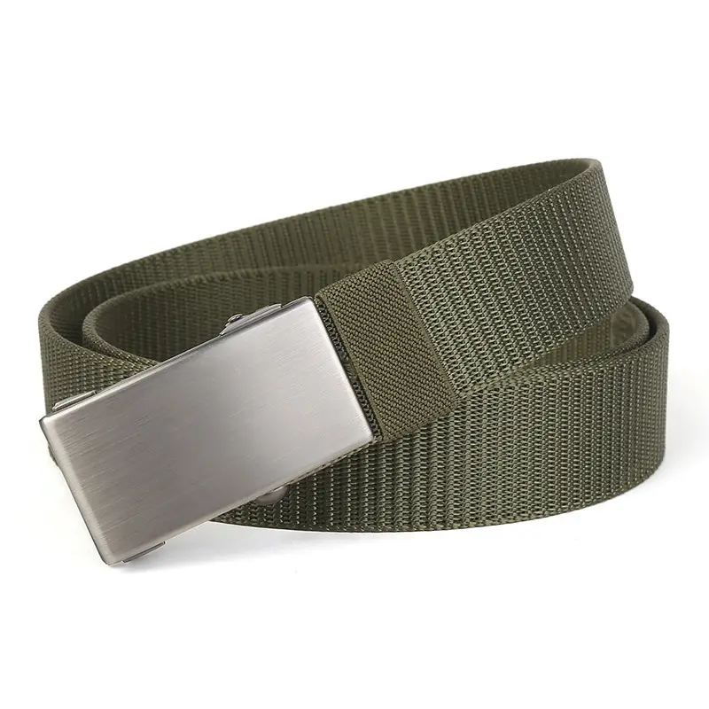 Men's Gold Nylon Belt with Automatic Buckle - Image 10