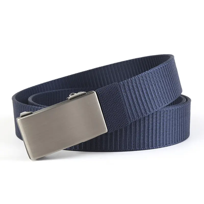 Men's Gold Nylon Belt with Automatic Buckle - Image 12