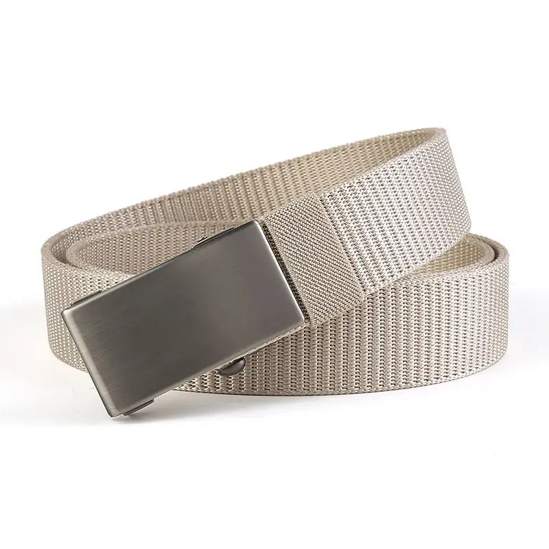 Men's Gold Nylon Belt with Automatic Buckle - Image 14