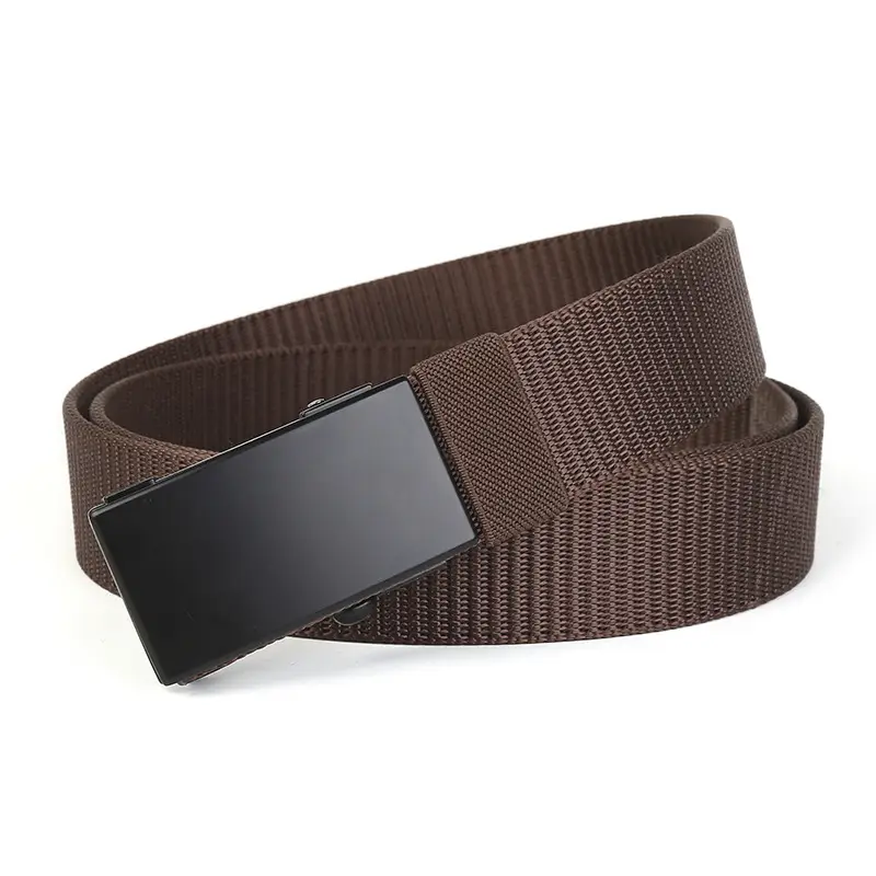 Men's Gold Nylon Belt with Automatic Buckle - Image 4