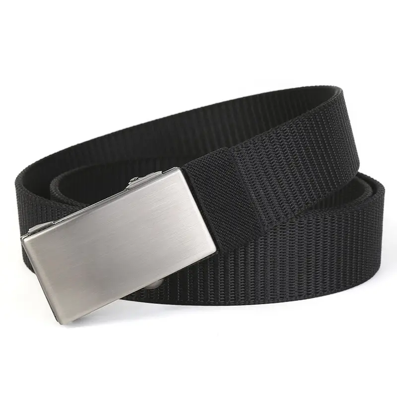 Men's Gold Nylon Belt with Automatic Buckle - Image 8