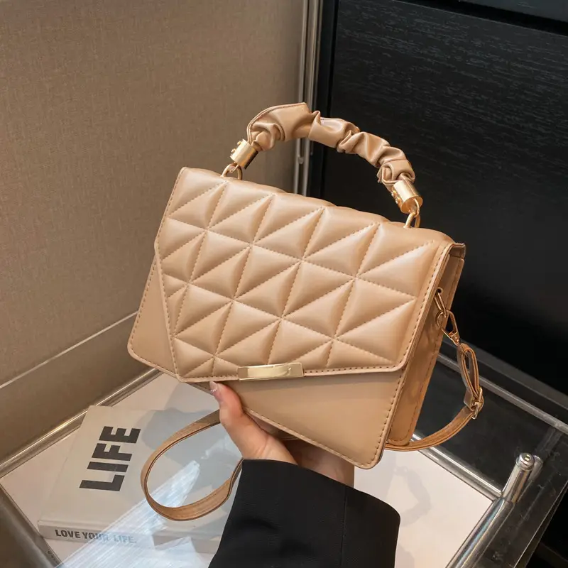 Black Quilted One-Shoulder Women's Handbag - Image 7