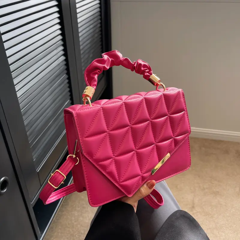 Black Quilted One-Shoulder Women's Handbag - Image 9