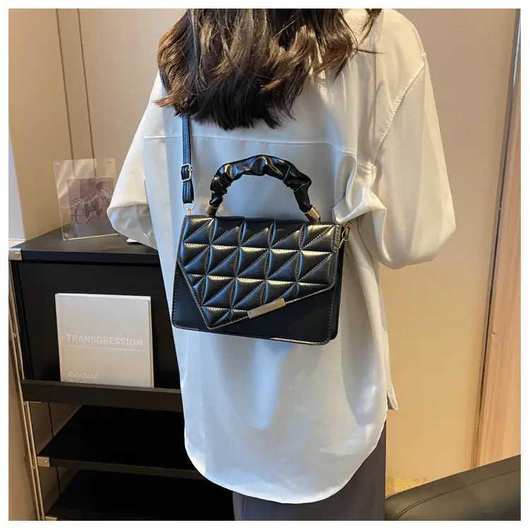 Black Quilted One-Shoulder Women's Handbag — feature 18