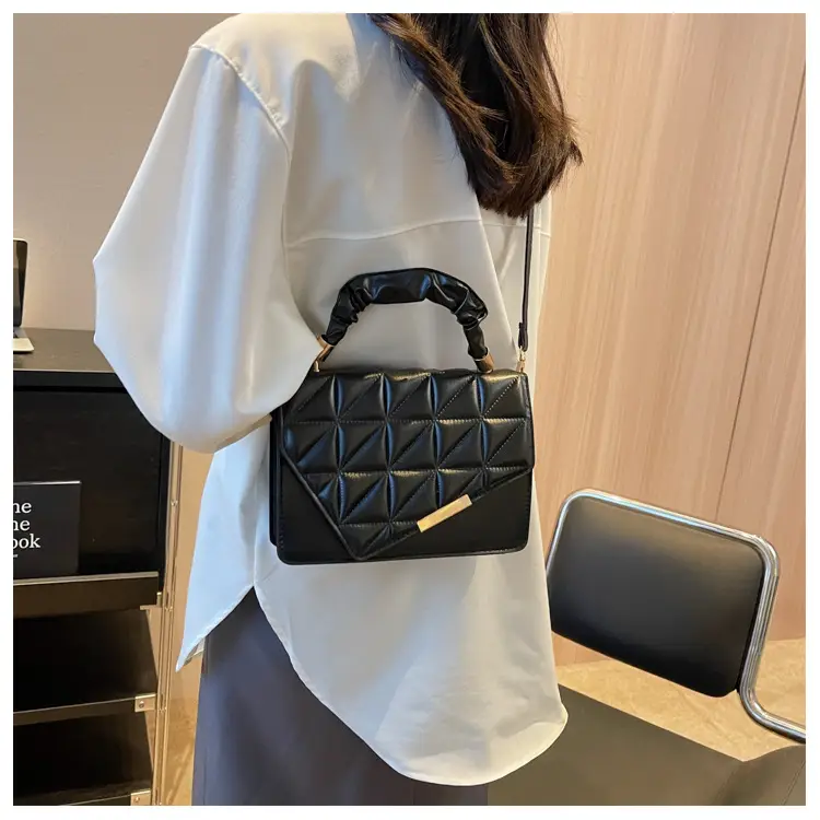 Black Quilted One-Shoulder Women's Handbag — feature 19