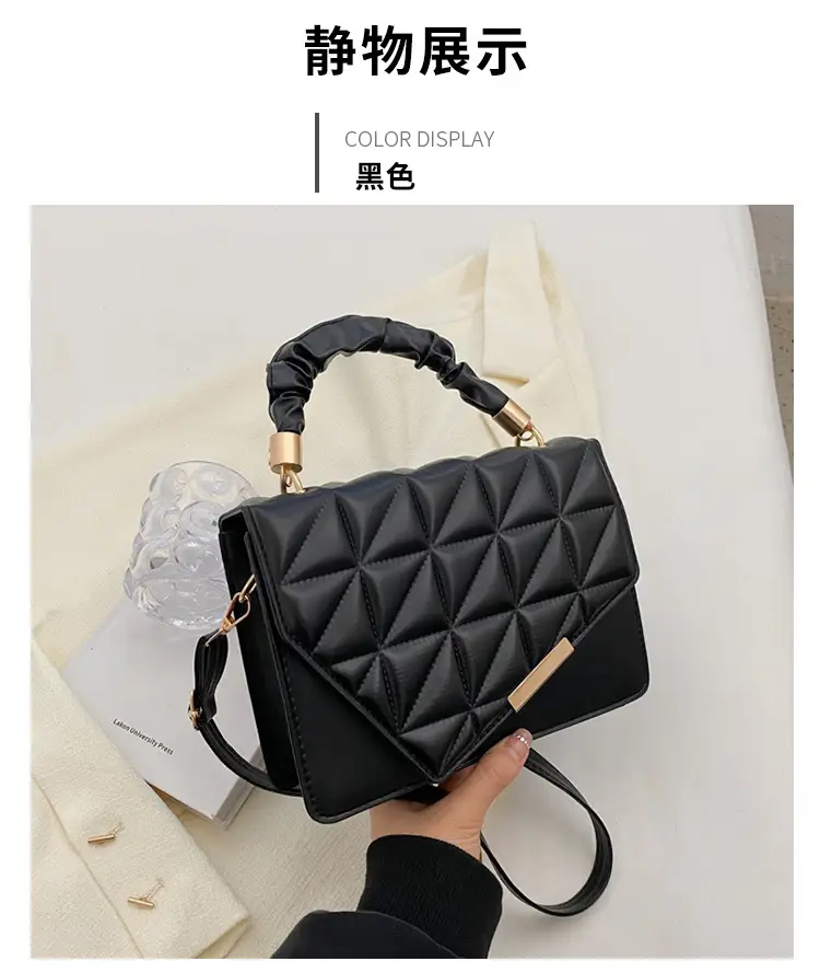 Black Quilted One-Shoulder Women's Handbag — feature 22