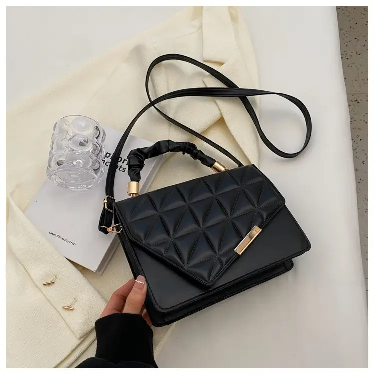Black Quilted One-Shoulder Women's Handbag — feature 23