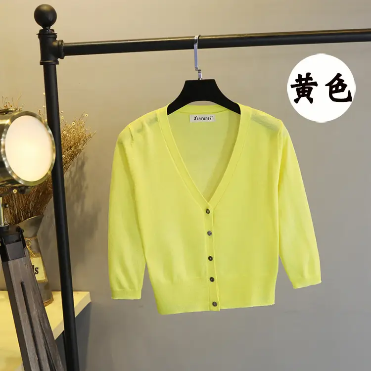 Women Ice Silk Knitted Cardigan with Skirt Top - Image 6