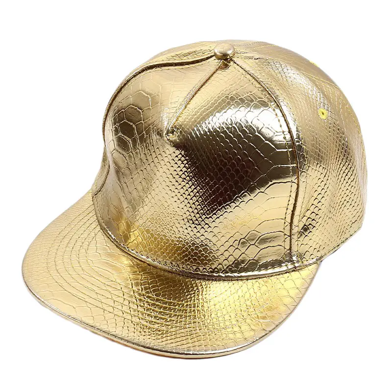 Maroon PU Baseball Cap with Skull Head Design - Image 15