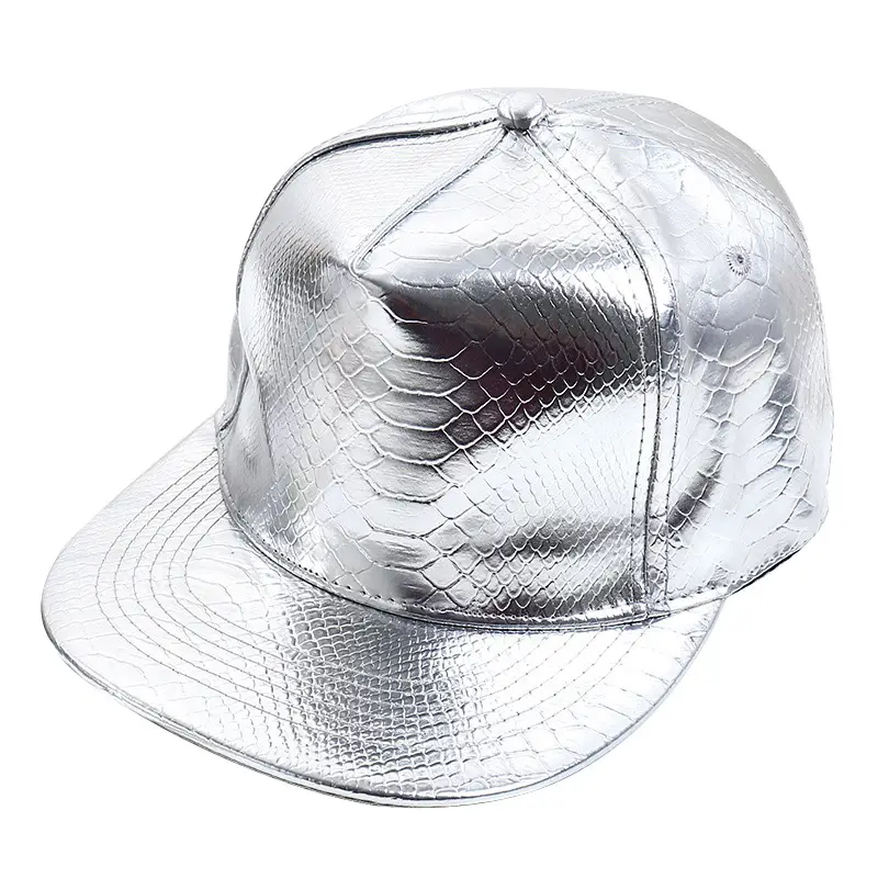 Maroon PU Baseball Cap with Skull Head Design - Image 16