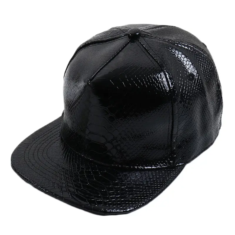 Maroon PU Baseball Cap with Skull Head Design - Image 18