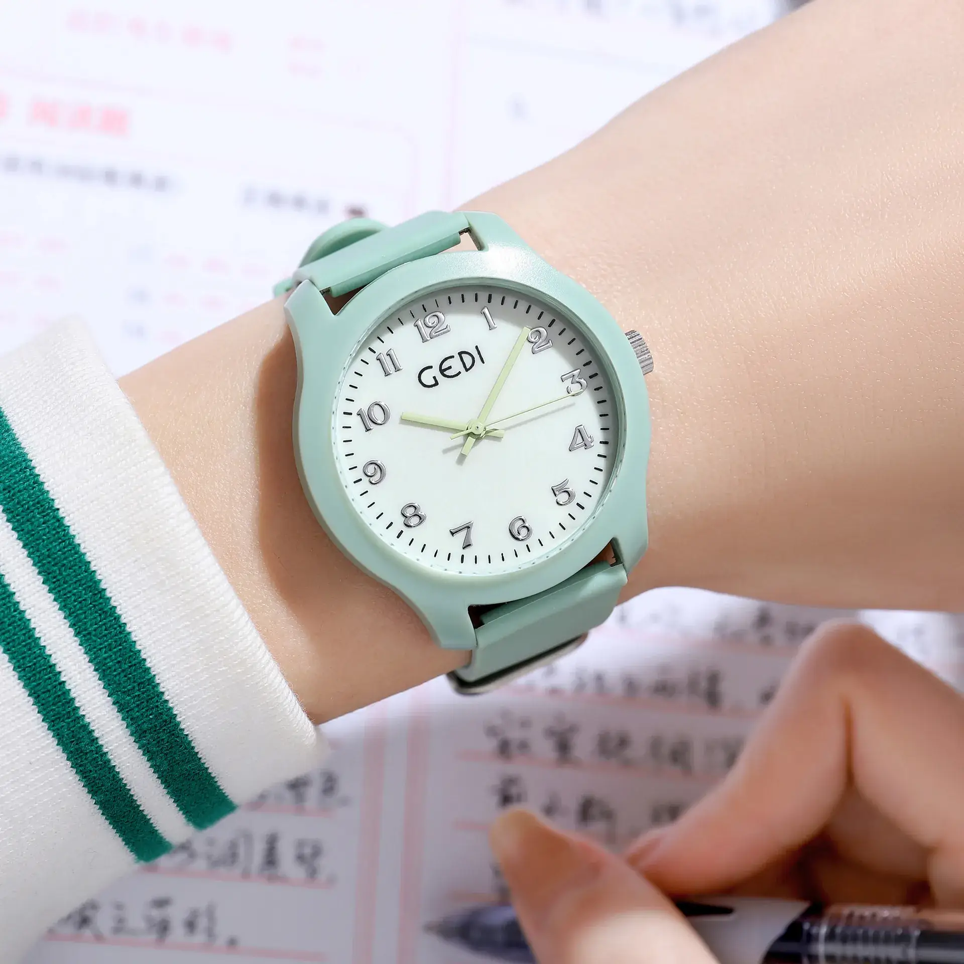 Gedhi Silicone Student Watch Candy Color Waterproof - Image 8