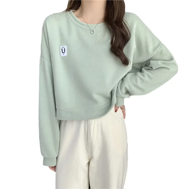 Women's Black Long Sleeve Sweatshirt with U Logo