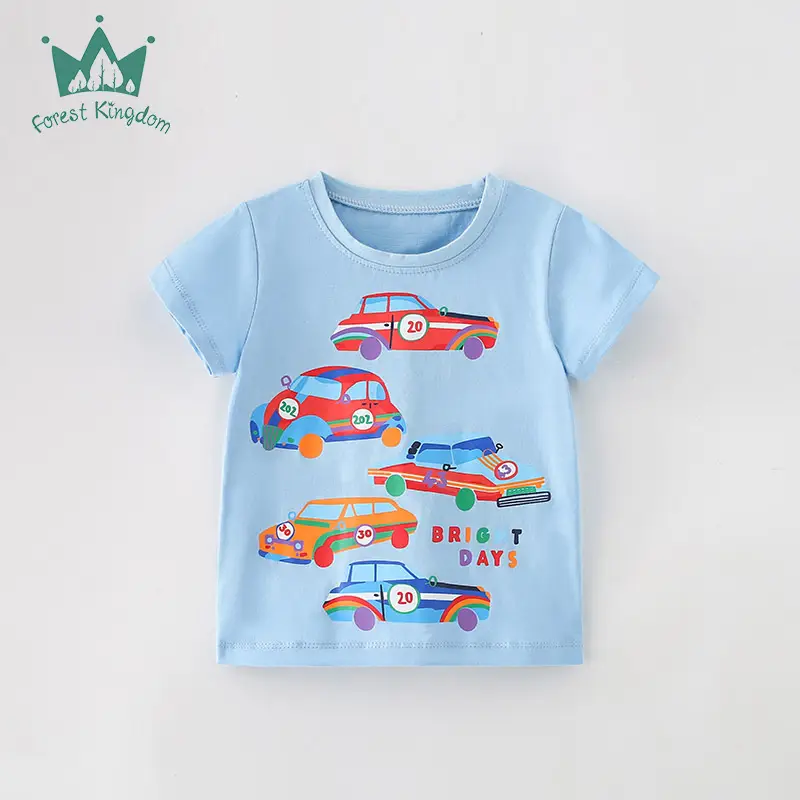 Kids Dinosaur Printed Blue T-Shirt Boys Summer - Image 2