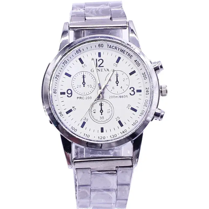 Men's 3-Eye Blue Light Watch with Bracelet Set - Image 4