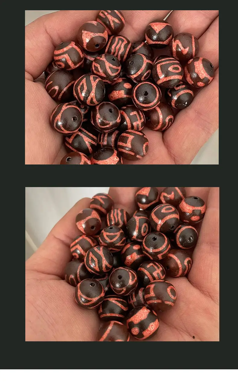 Natural Agate Beads 14mm Oil Finish Orange Meat Pattern — feature 8