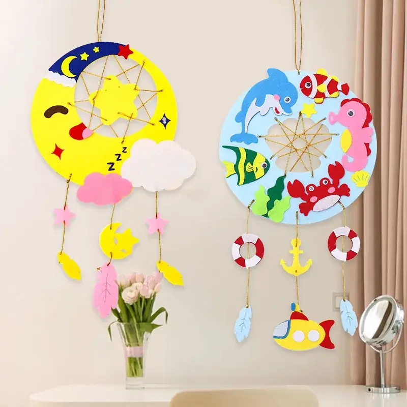 Children's DIY Dream Catcher Wind Chime Ornament Set - Image 6