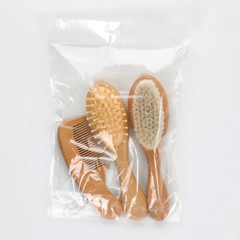 Beech Wood Hair Brushes for Baby Shampoo & Hair Care