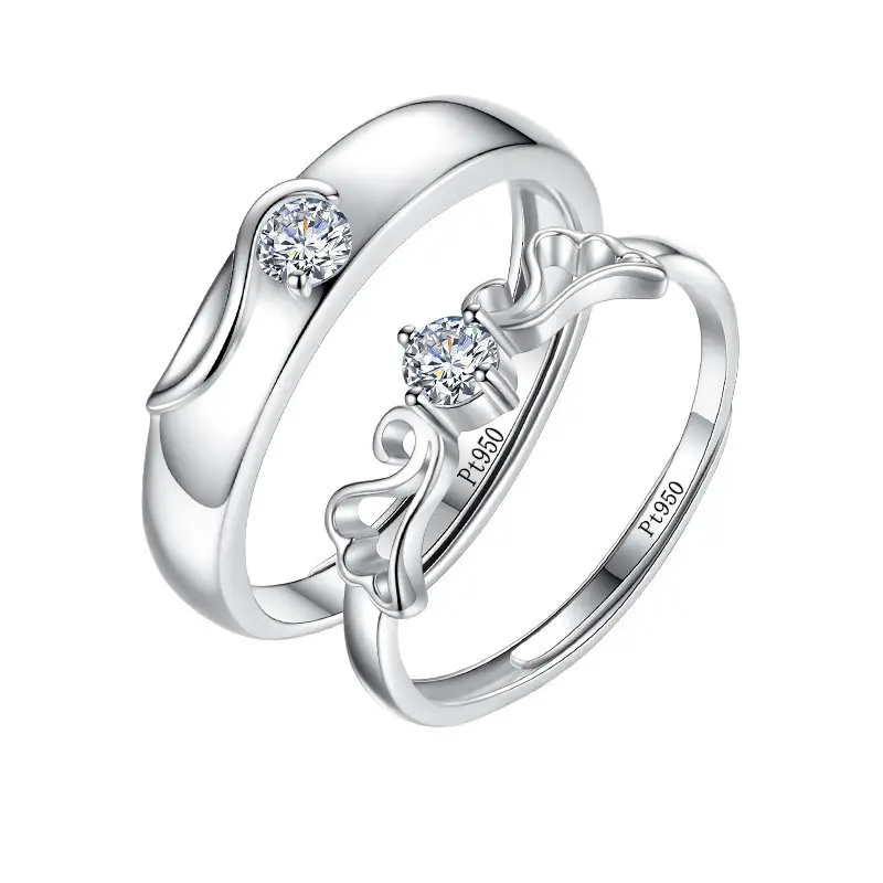 Couples Sterling Silver Ring with Diamond Design - Image 29