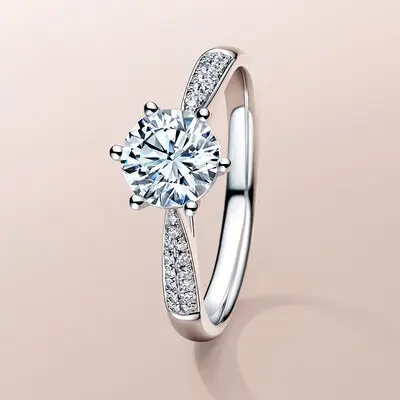 Couples Sterling Silver Ring with Diamond Design - Image 22