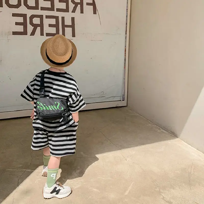 Boys Striped Shorts T-Shirt 3-8Yr Export Cotton