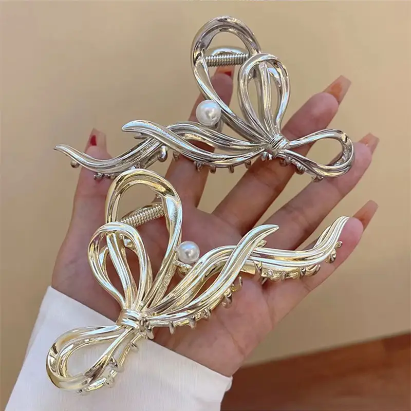 Elegant Gold Bow Hairpin for Women Summer 2023 - Image 6